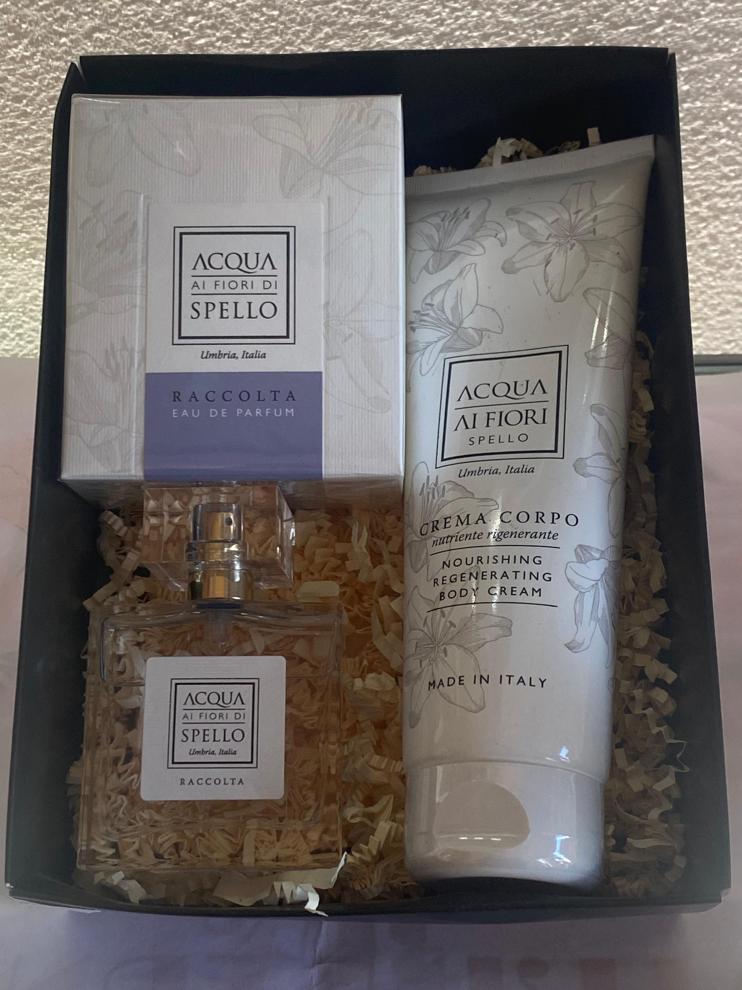 Cofanetto Acqua di Spello – Profumo Raccolta & Crema Corpo